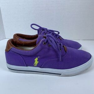 Ralph Lauren POLO VAUGHN Purple Shoe Boat Preppy Leather Lace Wmns Sz 6   (S178)